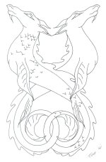 2 dragons vertical panel